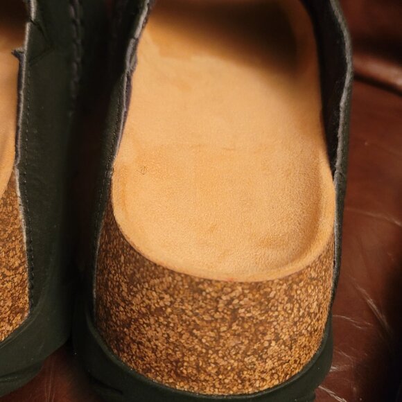 UGG WOMEN'S SUNSKIP BLACK CORK PLATFORM COMFORT WOMEN'S SLIDE SIZE US 11/UK 9 - Picture 8 of 14